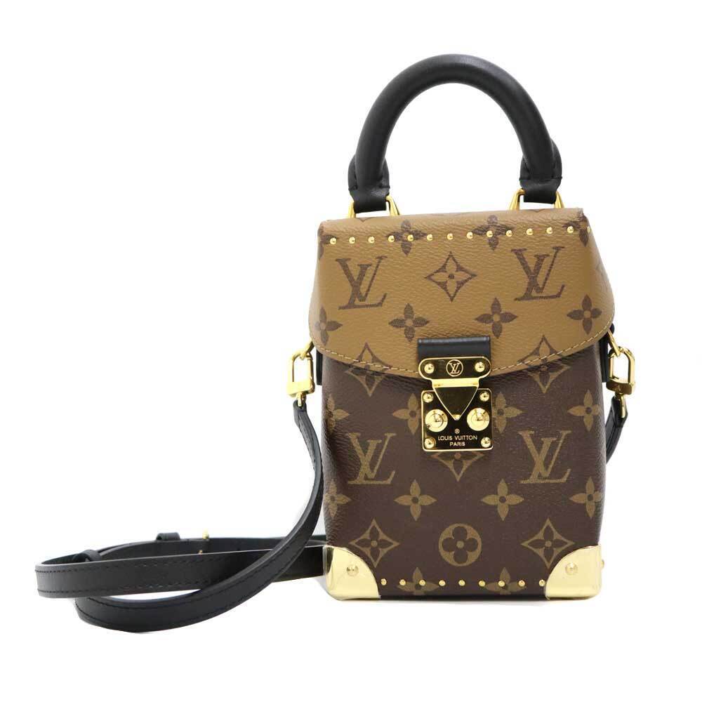 Louis Vuitton Camera Shoulder Bag Monogram Reverse Leather Brown